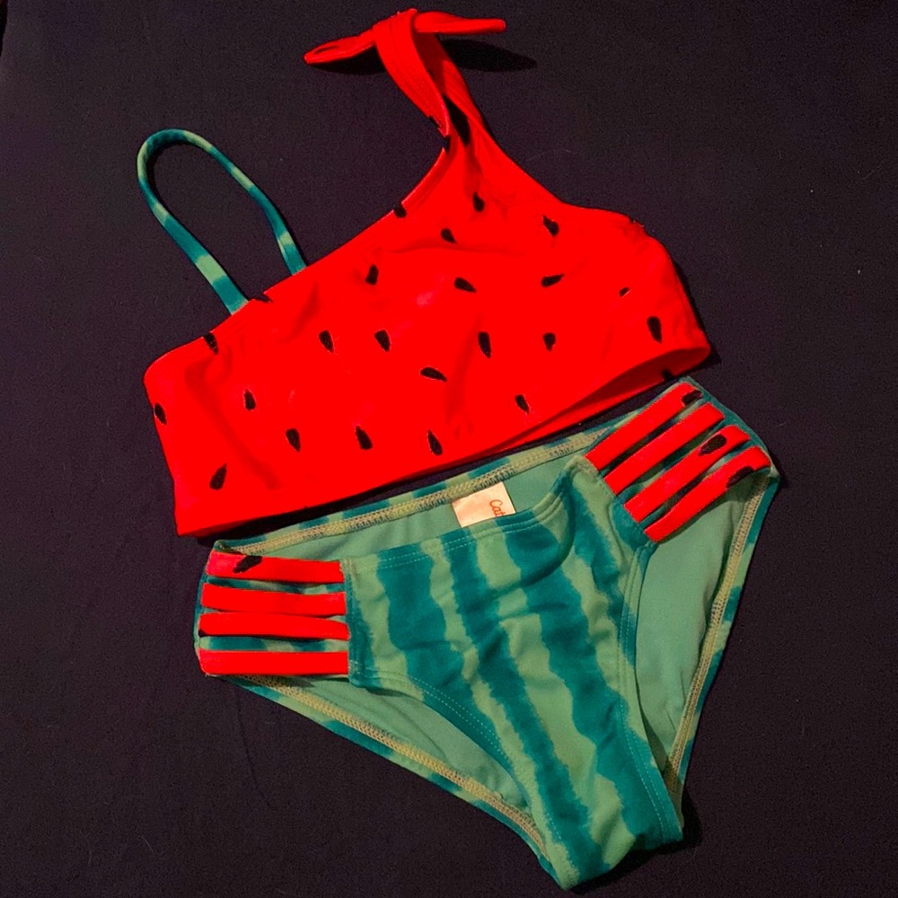 Cat & Jack SMALL 6/6x watermelon 🍉 2 piece bathing suit bikini